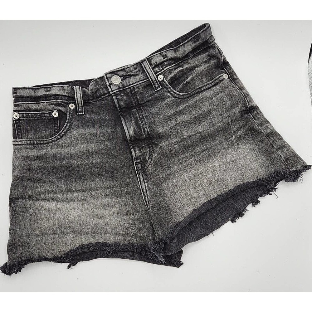 Lucky Brand Lucky Pins Shorts Womens Size 8/29 Black Denim Cut-Off High Rise